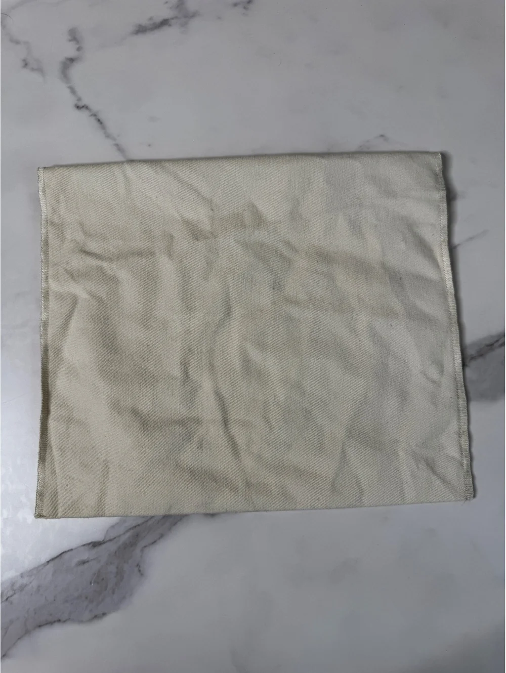 Louis Vuitton cream canvas dust bag 11X10